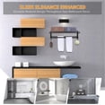 thumbnail image 3 of Estante de Toallas Plegable de Pared, Toallero de Acero Inoxidable Negro con Barras y Ganchos, Ideal para Baño y Cocina, 3 of 4