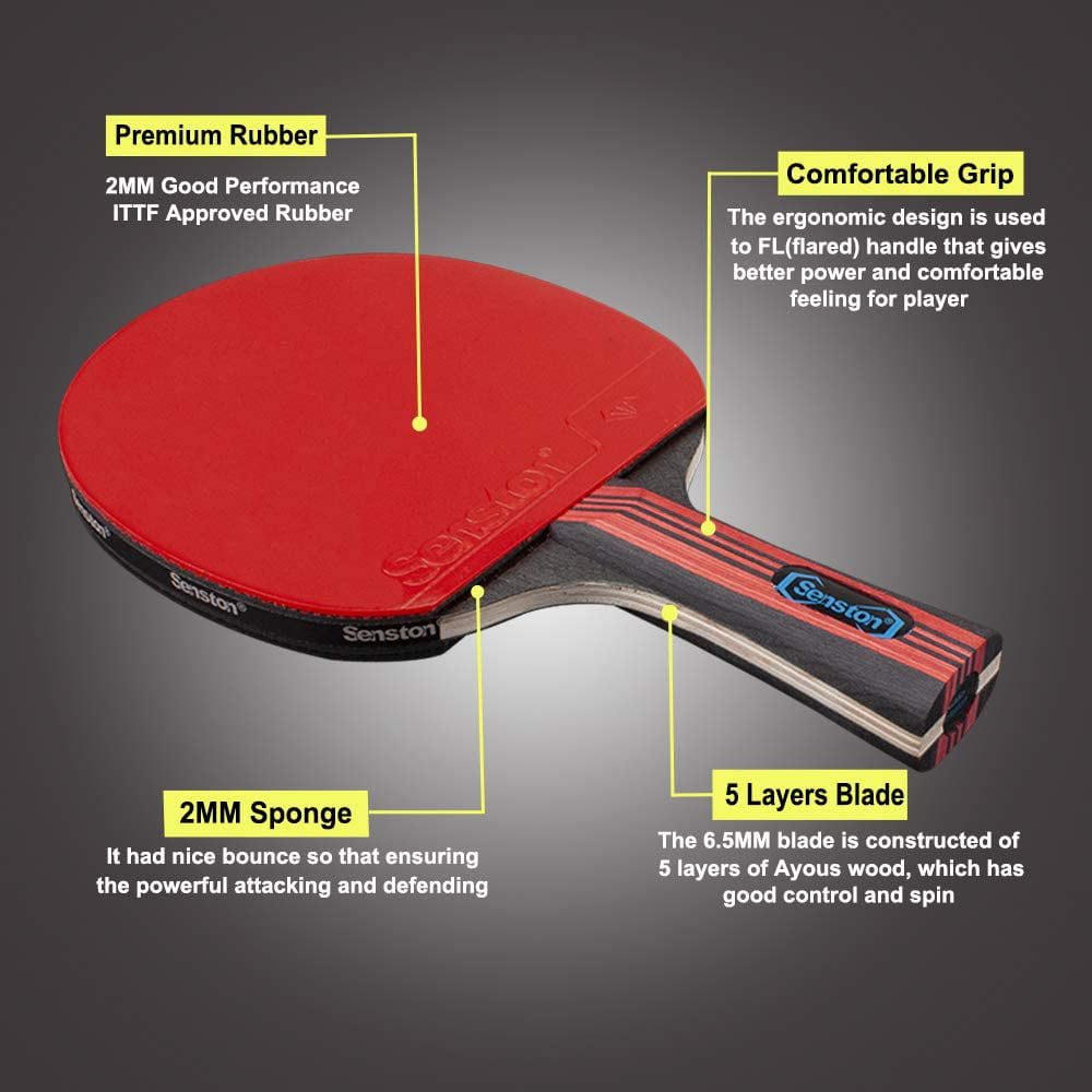 Upgraded Version Table Tennis Rubber Ping Pong Rubber High Quality w/Sponge 