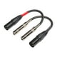 thumbnail image 1 of Cable adaptador Suanqi XLR macho a TRS hembra de 6,35 mm, 15 cm, paquete de 2, 1 of 6