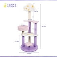 thumbnail image 2 of Sennaux 49" Cat Tree Condo Kitty Scratching Post Tower, Purple & Pink, 2 of 8