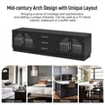 thumbnail image 4 of Modern Minimalist 68.9'' TV Stand Fits Up to 75 Inch TVs, Media Console Entertainment Center with Adjustable Shelves for Living Room,Black, 4 of 14