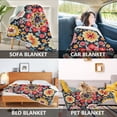 thumbnail image 2 of Yayeee Throw Blanket for Couch Soft Warm 50" x 60" Sofa Chair Bed Decoration, Colorful Floral Pattern, 2 of 7