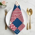 thumbnail image 2 of 4th of July Cloth Napkins, Independence Day American Style Red Blue Plaid Washable and Reusable Dinner Napkins Set of 4, Table Napkin for Kitchen Party Birthday Wedding Hotel Housewarming 20"x20", 2 of 9