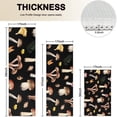 thumbnail image 4 of Brown Mushroom Leaf Black Pattern Kitchen Rugs Sets Of 3,Kitchen Runner Rugs Non Skid Washable,Decorative Kitchen Floor Mats for Kitchen,Sink,Laundry,17"x30"+ 17"x47" + 17"x59", 4 of 6