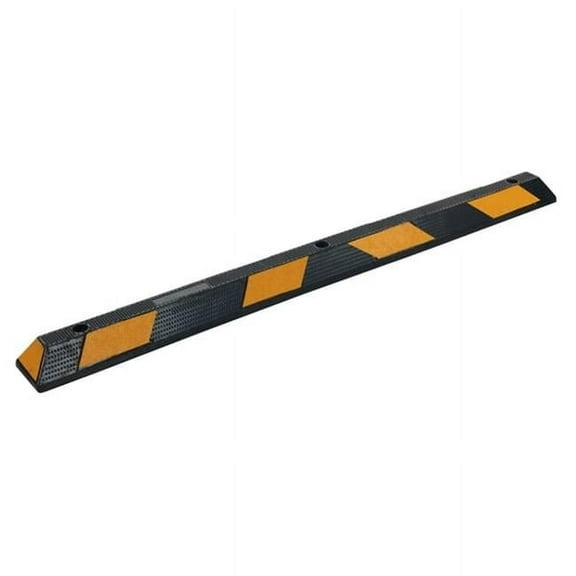 Vestil CS-33-BL-4 47.25 x 5.75 x 4 in. Recycled Rubber Car Stop - Black