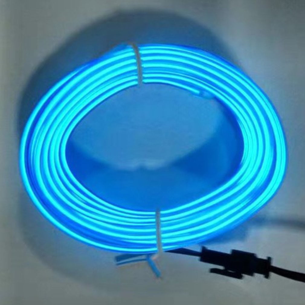 Details about   4in1 Car Atmosphere Lights Strips Neon Blue 12 LED Interior Trim Lamp Decoration 