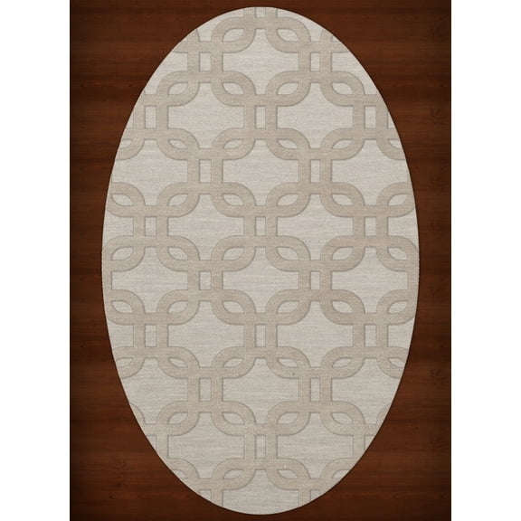 Dalyn Dover Area Rug DV7 Dv7 Putty Rectangles Loops 3' x 5' Oval