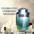 thumbnail image 3 of Ample Crimination URN Without Engraving | Large 10.5" Elegant Memorial Urn for Ashes with Meena Floral Design & Engraving Option ACU093, 3 of 8