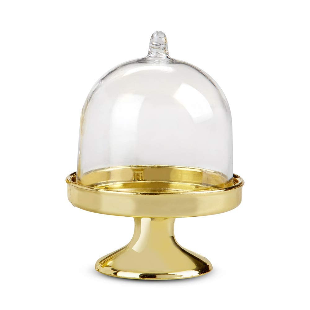 Kate Aspen Small Bell Jar with Gold Base (Set of 12) DIY Favor, Perfect