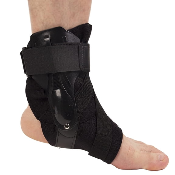 Ankle Brace, Sprained Ankle Support with Side Splint Stabilizers for Heel Pain Relief and Injury Recovery, Foot Ankle Wrap for Achilles Tendon Support, Fit for Women and Men(Black X-Large)