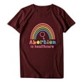 thumbnail image 4 of Chemises "Abortion is Healthcare" pour Femmes Été Col Rond Imprimé Lettre Blouse Basique Décontractée Manches Courtes Tunique Tops, 4 of 6