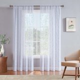 2 Pack: Ultra Luxurious High Thread Rod Pocket Sheer Voile Window ...