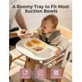 thumbnail image 3 of Momcozy High Chair for Babies, Toddlers & Adults Up to 308 Lbs, 5 in 1 Convertible Baby Highchair with Food-Grade Tray, Dishwasher-Safe, Adjustable & Ergonomic, Natural Wood, 3 of 12