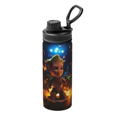 

Cute Groot 18 Oz Water Bottle Insulated Stainless Steel Vacuum Tumbler Water Flask For Students Boys Girls