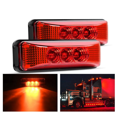 thumbnail image 3 of 6PCS 24V 3.9Inch 3 LED Truck Trailer Red Light Front Rear LED Side Marker Lights Clearance Indicator Lamp Waterproof, 3 of 4