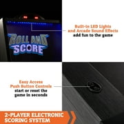 9 ft. Arcade Roll and Score Game with LED Lights and Electronic Scorer, Black by Hall of Games