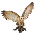 thumbnail image 1 of Garden Decor Animal Statue Barn Owl On Stump With Open Wings, 1 of 1