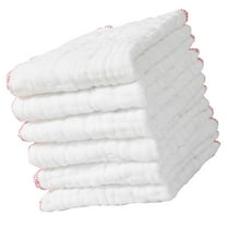 BESTYASH Absorbent White Cotton Kitchen Dish Towels 6 Pack - No , Versatile Cleaning Cloths for Home and Kitchen