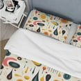 thumbnail image 4 of Designart "Abstract Expressions In Midcentury Modern" Yellow Midcentury Bedding Covert Set - Mid-Century Modern Bed Set With 2 Shams, 4 of 5