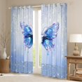 thumbnail image 2 of Castle Fairy Abstract Gradient Butterfly Curtains Pack Of 2 (42X84 Each) for Women Men Teens,Bling Crystal Curtains Blackout,Ombre Glitter Bedroom Curtains,Breathable Home Decor, 2 of 6