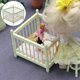 thumbnail image 3 of 1:12 Casa de muñecas de madera Muebles pequeños Juego de habitación para niños Cuna Cuna Pequeño caballo de madera Taburete de comedor Cuna, 3 of 8
