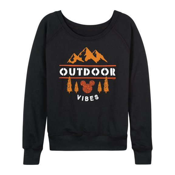 Mickey & Friends - Outdoor Vibes - Women's Lightweight French Terry Long Sleeve Shirt