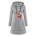 thumbnail image 4 of Vestidos de Navidad Para Mujer Elk Santa Print Pullover Dress Con Bolsillo Otoño Invierno Manga Larga Casual Sudadera Vestido Odeerbi ODB202764, 4 of 5