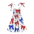thumbnail image 5 of Splozh Toddler Girl 4th of July Dress 1T 2T 3T 4T 5T 6T Cute Summer Spaghetti Straps Casual Wear Girls Red White and Blue Dress,Watermelon Red,4-5 Years, 5 of 5
