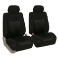 thumbnail image 2 of FH Group Trendy Elegence Airbag Compatible and Split Bench 7 Seaters Car Van Seat Covers, Full Set, Black, 2 of 5