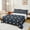 Black White Blue, variant on Manfei Colorful Stars Full Size Sheets 4-Piece, Modern Geometric Art Bed Sheets, Abstract White Green Pink Sheet Sets, Lightweight Room Decor