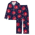 thumbnail image 4 of HNMKIU Comfortable Sleepwear Set Womens Christmas Snowman Pattern Cozy Long Pajama Sleep Set, 4 of 4
