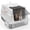 Silver gray, variant on XXXL Cat Litter Box, Giant Enclosed Cat Litter Boxes for Big Cats, Extra Large Litter Box for Multiple Cats, Metal Cat Litter Box with Scoop, Silver Gary