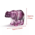 thumbnail image 2 of HOOUN Natural Fluorite Animals Statue Stone Carving Quartz Crystal Healing Reiki Decor-1PC Random Colour-Polar Bear, 2 of 2