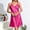 Hot Pink, variant on Womens Solid Satin Slip Nightgown V Neck Lace Trim Spaghetti Strap Silk Sleep Dress Soft Elegant Loungewear Nightwear for Ladies Indoor Daily Rest Watermelon Red