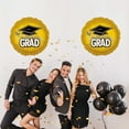 thumbnail image 5 of PMU Graduation Cap 18in Mylar Balloon Gold Pkg/25, 5 of 8