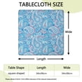 thumbnail image 2 of Colorful Boho Style Square Table Cover 34x34 Inch, Stretch Elastic Hem Fits Most Card Tables, Wrinkle Resistant Fabric for Kitchen Use, 2 of 6