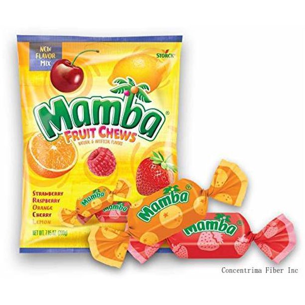 (1) Bag Mamba Fruit Chews Candy Assorted Flavors Strawberry