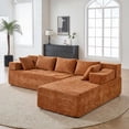 thumbnail image 5 of Behost 105" Modular Sectional Sofa for Living Room with Deep Seat, Chenille Cloud Couch for Relaxing, Chenille Rust, 5 of 8