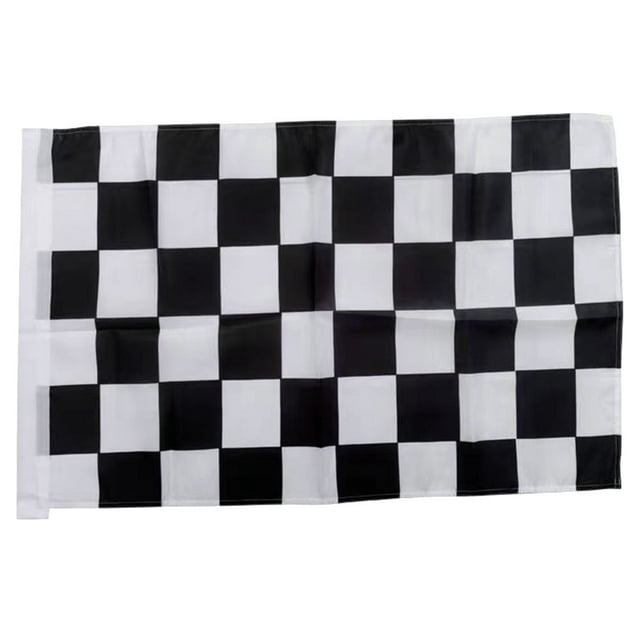 Shisuyan Drapeau d'Événements Sportifs Drapeau à Damier Drapeau de Course Drapeau en Polyester Drapeau de Match Fête Drapeau à Agiter