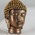 thumbnail image 2 of Gautama Buddha Head Religious Buddhist Meditation Desktop Figurine Statue 2 Inch, 2 of 3