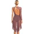 thumbnail image 2 of inhzoy Womens Glitter Backless Contemporary Dance Costumes Reddish Brown L, 2 of 7