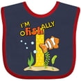 thumbnail image 3 of Inktastic I'm O-fish-ally One Cute Clownfish First Birthday Boys or Girls Baby Bib, 3 of 4