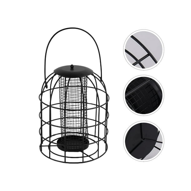 1PC fer Cage mangeoire à oiseaux maille grille Tube oiseaux Cage ménage  oiseaux nourriture conteneur animal de compagnie 