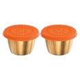 thumbnail image 1 of Uxcell 2pcs Pequeños Contenedores de Condimentos con Tapas, Taza de Condimento de Acero Inoxidable, Naranja, 1 of 6