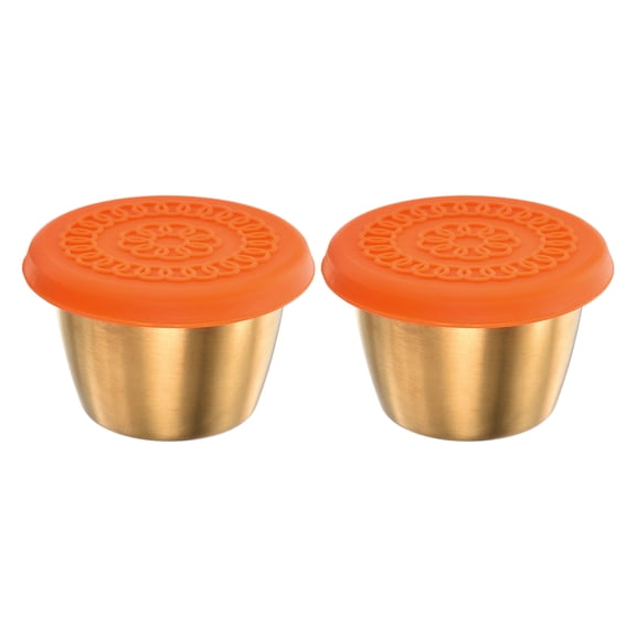 Unique Bargains Salad Dressing Container Stainless Steel Dispenser 2 Pcs
