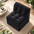thumbnail image 5 of MEIGUGAO Armless Chenille Bean Bag Chair, 31.5-Inch,Black, 5 of 7