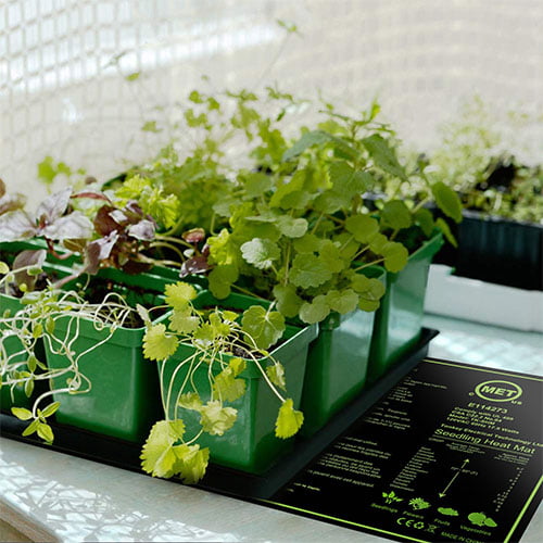 QendaFarm Seedling Heat Mat for Plants 2-Pack 10x20.75 MET Standard Waterproof Hydroponics for Seed Starting Greenhouse&Germination