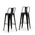 thumbnail image 3 of Simpli Home Rayne 30" Metal Bar Stool in White (Set of 2), 3 of 12