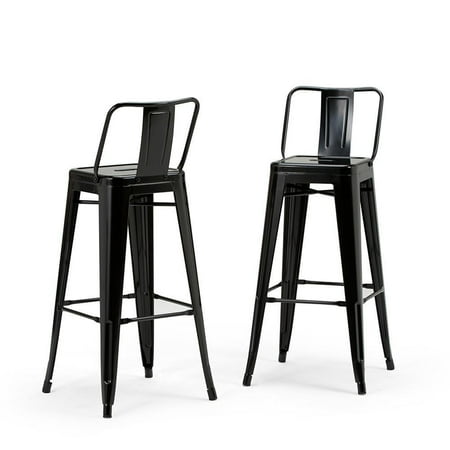 Simpli Home - Rayne 30 inch Metal Bar Stool (Set of 2) - White