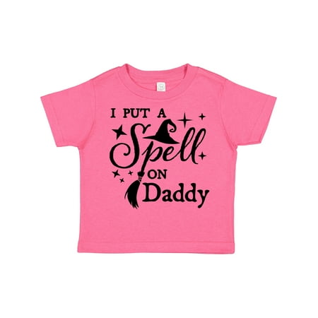 

Inktastic I Put a Spell on Daddy Witch Hat and Broom Gift Toddler Boy or Toddler Girl T-Shirt